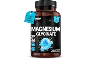 ‎NEW LEAF PRODUCTS Magnesium Glycinat Hochdosiert und Hochwirksam 1040 mg – 120 Magnesium Hochdosiert Kapseln mit 208 mg Elementarem Mg pro Portion – Reiner Wirkstoff – Hergestellt von New Leaf Products