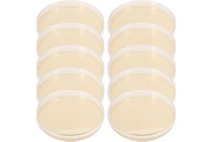 ibasenice 10Pcs Agar Plates, Petri Dish Prepoured Agar Petri Dishes Lab Petri Dishes Science Projects Supplies