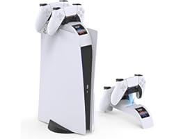 PS5 Fast Charging Station,PS5 Controller Charger Station for DualSense Controller, FSATSNAIL Playstation 5 Dual Controller Ch