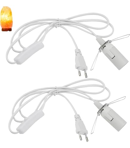 Pack De 4 Portalámparas E14 Con Cable De 3.5 M, Interruptor De Rosca Y Enchufe Europeo, Para Cocina, Oficina Y Salón