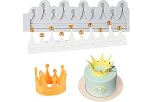 NOMEY Stampo Fondente Corona 3D Corona Stampo Di Cioccolato Stampo per torta a forma di corona Corona Stampi Torte per matrimoni Forma Corona DIY Strumento Per Fondente Cake Topper Decorazione Di Torte (A)