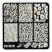 Tonsee DIY Nail Art Stamp Template Image Plates Polish Stamping Manicure Image, 6cm*6cm (TU-014)