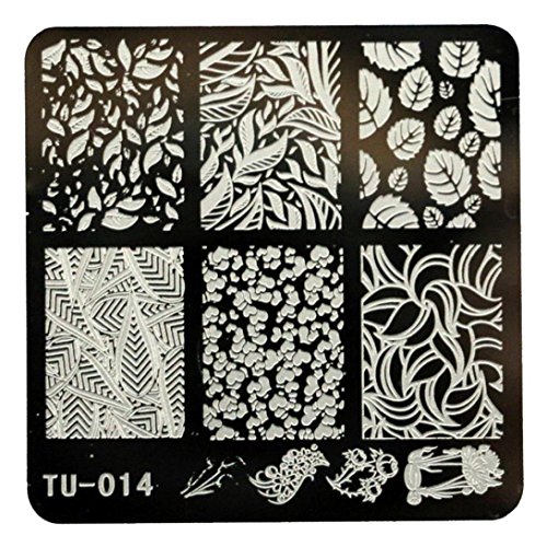 Tonsee DIY Nail Art Stamp Template Image Plates Polish Stamping Manicure Image, 6cm*6cm (TU-014)