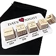 Date Night Dice, Decision Dice for Couples Food Cube Game, Spice up Your Evenings with Romantic Wood Couple Date Night Ideas, Reusable Wooden Dice Set Funny Anniversary Wooden Gifts for Him Her A (wi