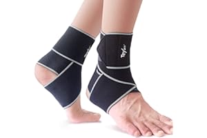 Teylam - Genouillère réglable - Soutien de la cheville souple - Bande de cheville ultra fine - Augmente la circulation et le gonflement - Parfait pour le football, Adulte (unisexe), Gris - 2 pièces.