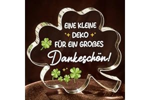 Encoink Dankeschön Geschenke Klein, Danke Geschenk – Acryl Glücksklee Deko, Danke für Alles Geschenk, Dankeschön Geschenk für Lehrer, Arzt, Kollegen, Frauen und Männer, Dankbares Abschiedsgeschenk