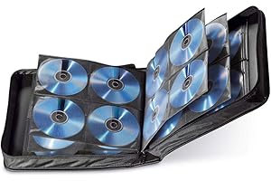 Hama - Estuche porta CD para 208 CD/DVD/Blu-rays, portafolios para guardar CD, negro