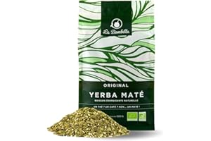 LA BOMBILLA Yerba Mate BIO Original 500G | Maté Fair For Life & Non Fumé | Maté vert au goût à mi-chemin entre le thé et le café | Yerba maté bio qui plait à ceux qui découvrent comme aux adeptes