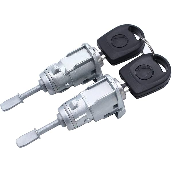Justech 2PCs Lock Cylinders Door Lock Vehicle Door Security Lock 