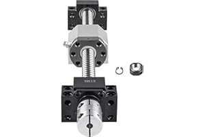 CNCMANS Vis à billes SFU1605, 400 mm, en acier inoxydable, avec support final BK12/BF12, raccord à vis de 6,35 x 10 mm et boîtier d'écrou DSG16H, pièces CNC pour machines 3D