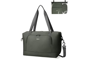 ECOHUB Bolsa de Viaje 40x30x20, Tamaño Aprobado para Ryanair Vueling Wizzair, Equipaje de Mano Impermeable, Mujer Bolsos Plegable con Húmedo Extraíble, Bolsa Maternidad Hospital 24L (Verde)