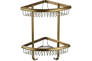 Tubayia Étagère murale d'angle de douche pour salle de bain (bronze)