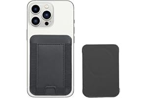 FDEETY Tarjetero Adhesivo Magnético Teléfono Ultrafino Cartera Extraíble Soporte Tarjetas Elástico Cuero Compatible iPhone