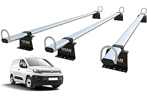 TITAN VAN ROOF RACKS & ACCESSORIES TITAN WorkReady Van Roof Rack 3 Bars - Compatible Fittings to fit a PEUGEOT PARTNER Van Mk3 (2018-onward)