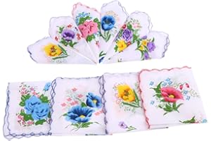 MagiDeal 10pcs Donne Fazzoletto Quadrato Fiore Hanky Della Festa Nuziale