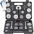 FreeTec 24 Piece Universal Disc Brake Piston Reset Set Caliper Wind Back Tool Kit with Caliper Brackets (with gloves)