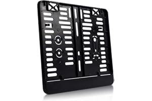 ‎SCHILDEVO schildEVO Kennzeichenhalter | 250 x 200 mm | SCHWARZ | zweizeilig | Motorrad | Roller Quad Anhänger LKW SUV | DHL-Versand