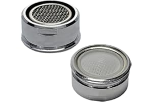 XNTONG Paquete de 2 aireadores de grifo, filtro de grifo de rosca externa M22, aireador para grifo de fregadero, para grifos con boquilla mezcladora (rosca externa de 22 mm)