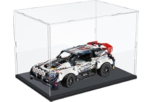 DuvinDD Vitrine Transparente en Acrylique pour Collection Lego Star Wars Diorama 75380 - Base Noire 30x20x20 cm - Protection Contre la Poussière pour Collectionneurs de Maquettes