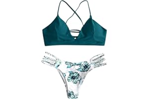 riou Bikini Conjuntos de Bikinis para Mujer Push Up Mujeres Traje de BañO Estampado Bohemio Dividido BañAdores con Relleno Tops y Braguitas Mujer 2022 brasileños vikinis