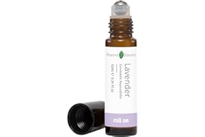 POSITIVE ESSENCE Lavender Essential Oil Roll On, Calming Essential Oils for Sleep and Relaxation, Pure Lavender Essential Oil and Jojoba Oil for Skin Nourishment, Leak-Proof Rollerball, Stress Relief Roll-on (10 mL)