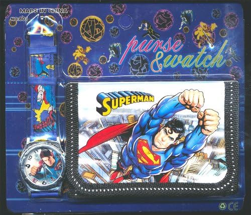 Superman Children's Watch Wallet Set For Kids Children Boys Girls Great Christmas Gift Gifts Present - Sold by Happy Bargains Ltd