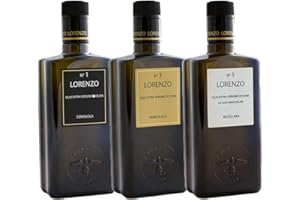 MANFREDI BARBERA (PREMIATI OLEIFICI) - PALERMO Manfredi Barbera - Collezione LORENZO - Olio Extra Vergine di Oliva - Made in Italy (Tris LORENZO, 1 conf./pz.)