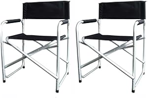 Hyfive Administration Noir en Aluminium Chaise Pliante Chaise de pêche Camping Accoudoir