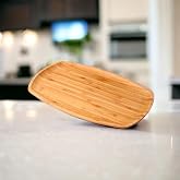 Deconox Bambu L&uuml;x Bambu Kayık Sunum Tabağı Servis Tabak 30x18cm Sunum Tabağı, Dikd&ouml;rtgen Sunum Tabağı