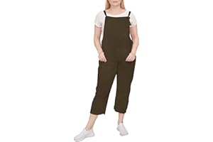 Love My Fashions® Dungarees For Women UK Loose Casual Sleeveless Overall Long Romper Bib and Brace Women's Jumpsuits & Playsuits Holiday Denim Dresses for Ladies With Pockets