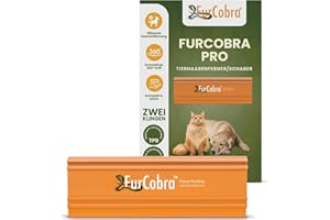 FURCOBRA Pro Tierhaarentferner Auto 4.33"" - Leichtes, kompaktes Werkzeug zur Katzen und Hundehaare Entfernen, Schaber für Bett, Couch, Teppich, Oberflächen im Haushalt - Tragbarer Pet Hair Remover