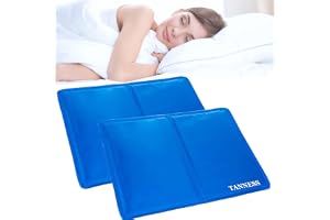 TANNESS 2-Pack Cooling Pillow – Gel Cooling Mat and Cool Pillow Cushion for Night Sweats, Heat Reduction & Comfortable Sleep 