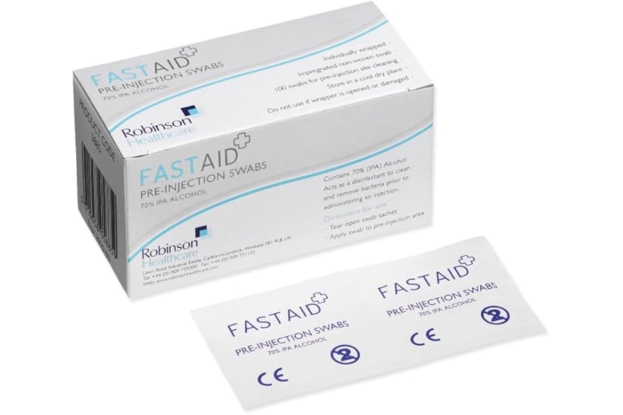 Fast Aid 5885 Pre-Injection Swab, 70% Alcohol (Pack of 100)