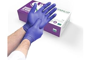 VENSALUD | Disposable NITRILE Gloves | Powder Free | Resistant | For Laboratories, Sanitary, Kitchen, Tattoo Studios, Veterinary, Cleaning | Latex Free | Pack 100 pcs. | Violet | Size M