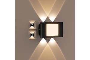 STASUN DIY House Number Wall Light, IP66 Waterproof Indoor/Outdoor LED Wall Lamp, 8W 3500K Warm White Wash Light, Modern Wall Lighting for Living Room, Bedroom, Hallway, Stairs, Hotel, Door Sign