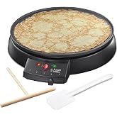 Russell Hobbs Fiesta &ndash; Crepe Maker (1200 W, Stainless Steel, Diameter 30 cm | Prepare pancakes, pies, burritos and tacos, non