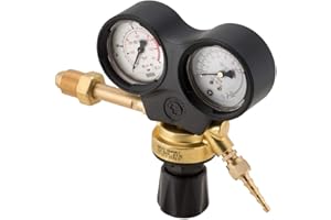 OXYTURBO RIDUTTORE DI PRESSIONE ARGON ATTACCO MASCHIO GAS ARGON / MIX / CO2 FINO 300 BAR E IN USCITA FINO 4 BAR MONOMETRO ALTA & BASSA PRESSIONE CON LA CUFFIA