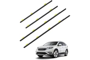 PNYZIK 4 Pcs Weatherstrip Window Molding Trim Seal Belt Fit for Honda CRV CR-V 2002-2006 Replace 72410-SCA-E01 72450-SCA-E01 72910-S9A-003 72950-S9A-003, Outer Door Window Moulding Trim with Glass Sweep Felt