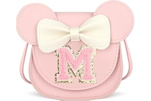 KU Geschenk Mädchen Little Mouse Ear Bow Crossbody Purse, PU Mini Handtasche -Tasche Umhängetasche für Kinder Mädchen Kleinkinder für 2-8 jahre