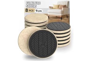 PISAO Möbelglidare Möbeltassar Beige 8 pack – 9 cm Extra tjocka filtglidare