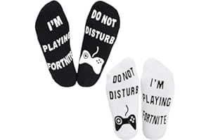 RICHMOHO Novelty Gamer Socks Gifts Gamer Xmas Gifts, Do Not Disturb I Am Gaming Socks, New Year’s Present