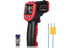Wintact Pistola Termómetro Infrarrojo -58℉ a 1202℉ Pistola Térmica Láser IR para Ambiente, Temperatura de Superficie, Humedad