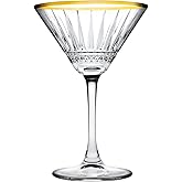 Paşabah&ccedil;e Elysia Golden Touch Kokteyl Kadehi, Şeffaf, 220 C