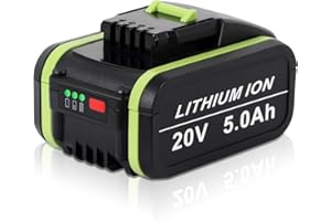 Jialitt 20V 5.0Ah Replacement Battery for Worx Battery WA3551 WA3551.1 WA3553 WA3553.1 WA3572 WA3641 Battery Fit Worx Power Tools
