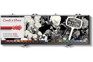 Conté à Paris - Set de 24 carrés, multicolor