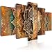 Produktbild murando - Bilder 100x50 cm - Leinwandbilder - Fertig Aufgespannt - Vlies Leinwand - 5 Teilig - Wandbilder XXL - Kunstdrucke - Wandbild - Affe Gold Ornament n-A-0051-b-n