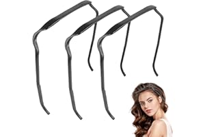 PENMOL 3PCS Sunglasses Headband Headband Like Sunglasses Plastics Square Headband Sunglass Headband Hairstyle Tool Unisex Sport Wavy Universal DIY Hair Accessories for Girls Women (Black)