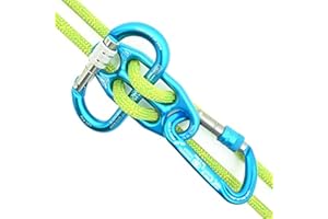 Kong. Gi-Gi Piastrina di Assicurazione Autobloccante. Discensore Arrampicata. Ideale per Discesa Corda Singola e Doppia. Sistema di frenata di Emergenza. per Corde da 8 a 13mm. Peso 62g