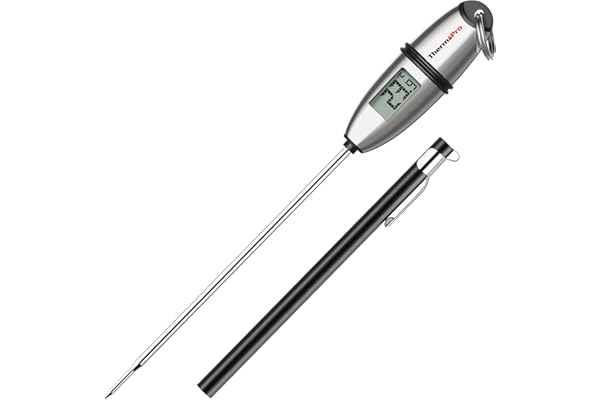 ThermoPro TP02S Termómetro Cocina de Lectura Instantánea en 5 Segundos Termómetros Alimentos Digital con Sonda Larga para Carne Barbacoa Comida Liquidos Aceite Agua