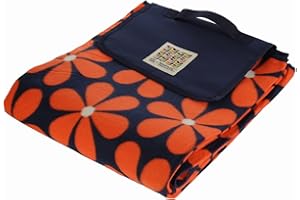 Regatta Orla Kiely Roll Away and Carry Picnic Rug - Daisy Navy